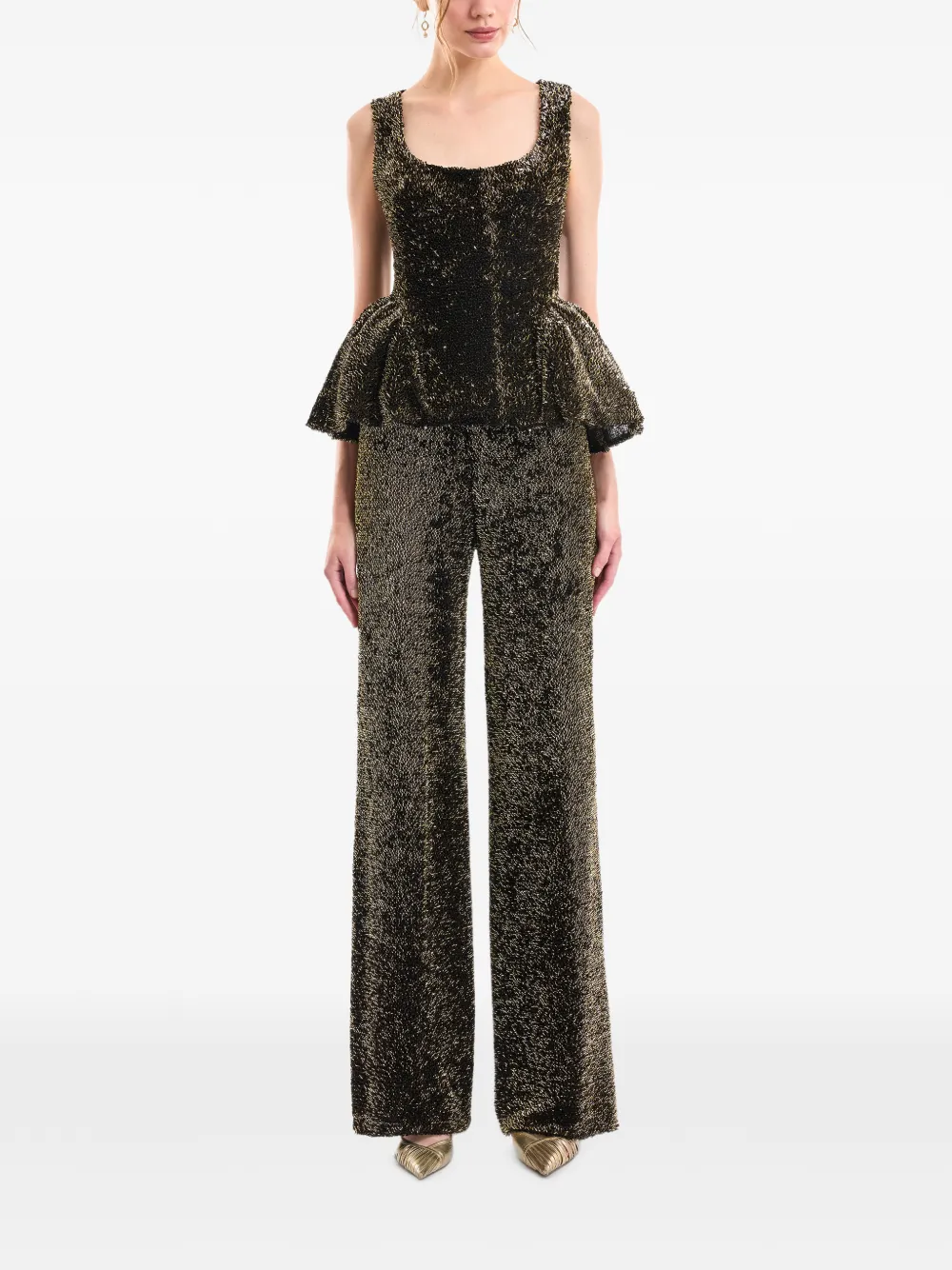 Gemy Maalouf Sculpturale broek met hoge taille Zwart