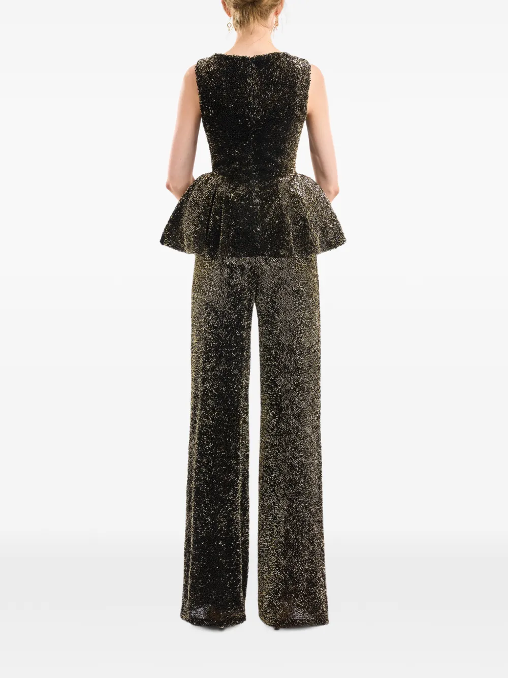 Gemy Maalouf Sculpturale broek met hoge taille Zwart