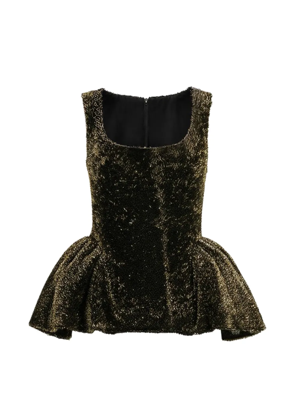 Gemy Maalouf square-neck peplum top