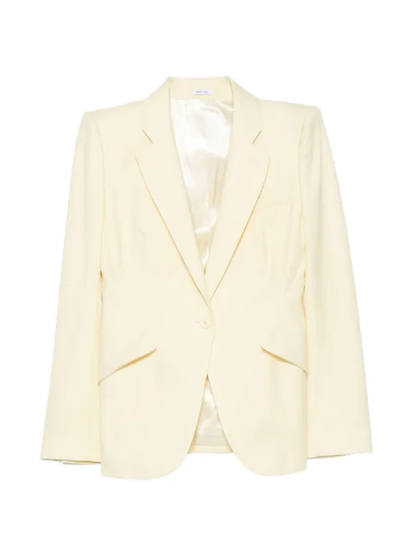Alexander McQueen Peak-lapels Single-breasted Blazer in Yellow