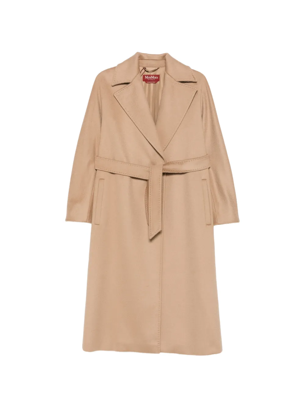 Max Mara manteau croisé à taille ceinturée - Tons neutres