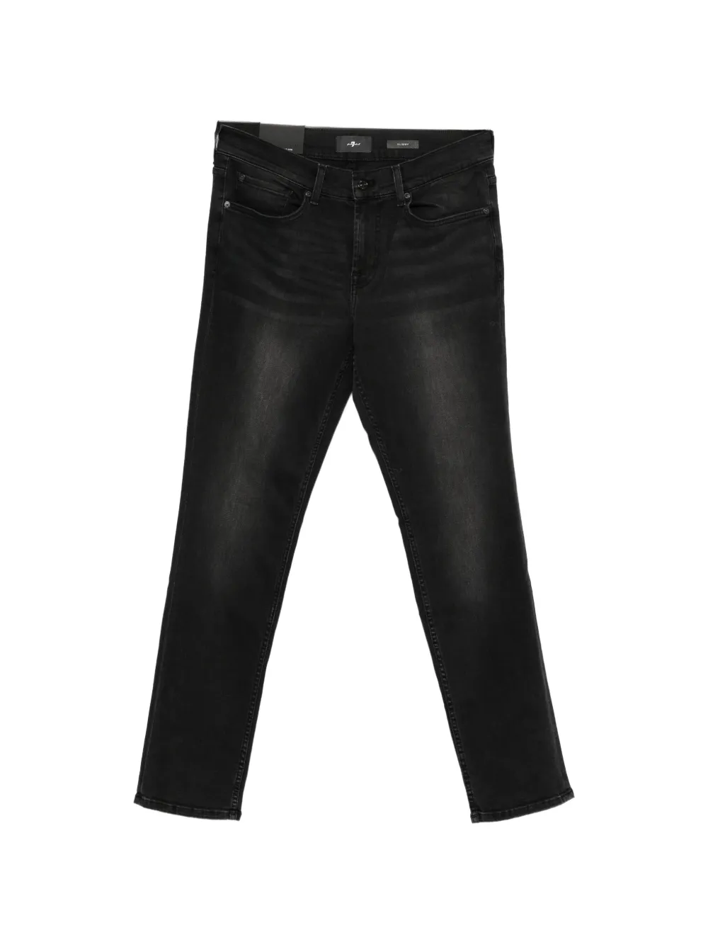7 For All Mankind faded-effect whiskered jeans