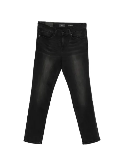 7 For All Mankind faded-effect whiskered jeans