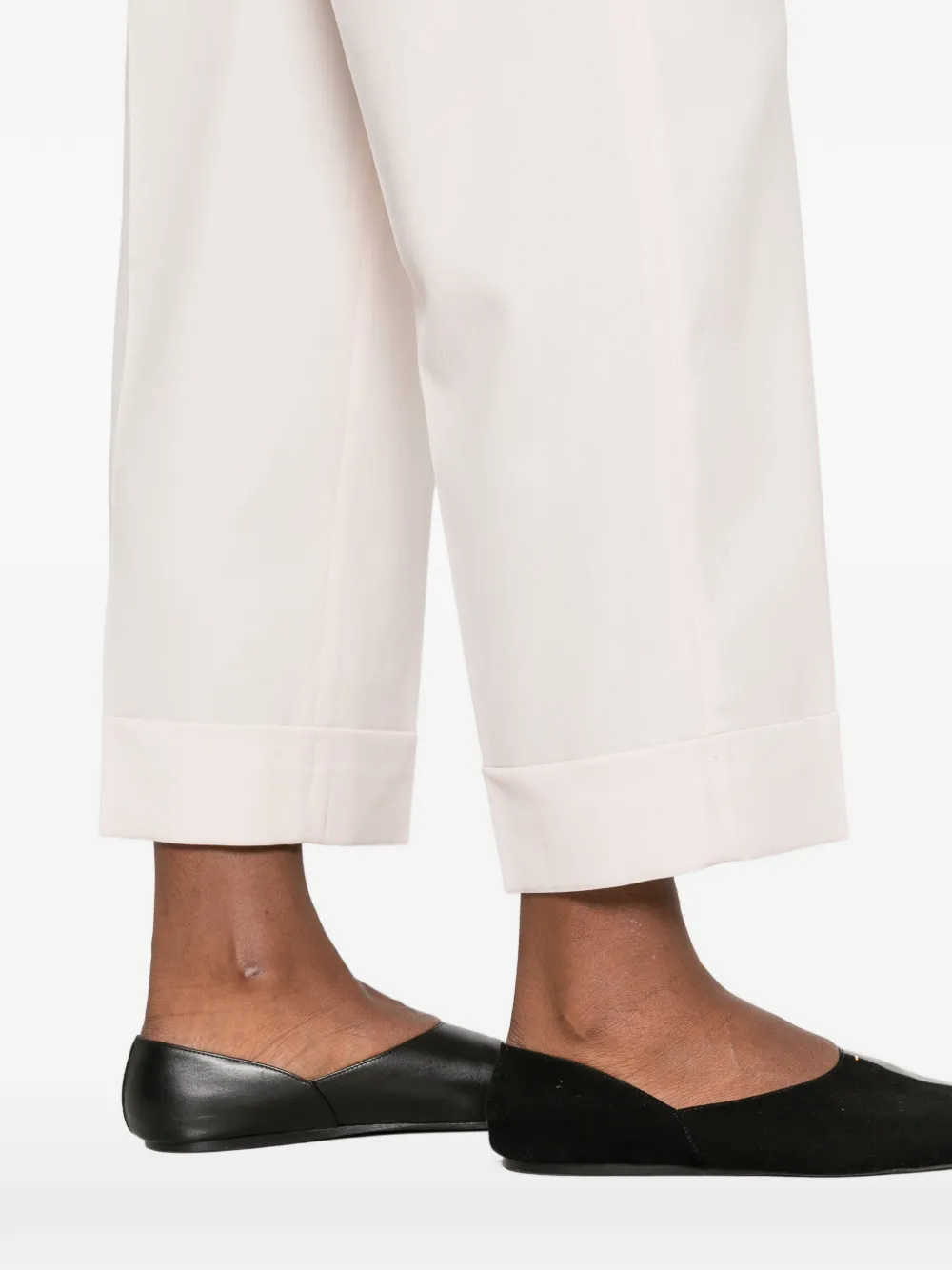 Peserico Broek met omgeslagen pijpen Beige