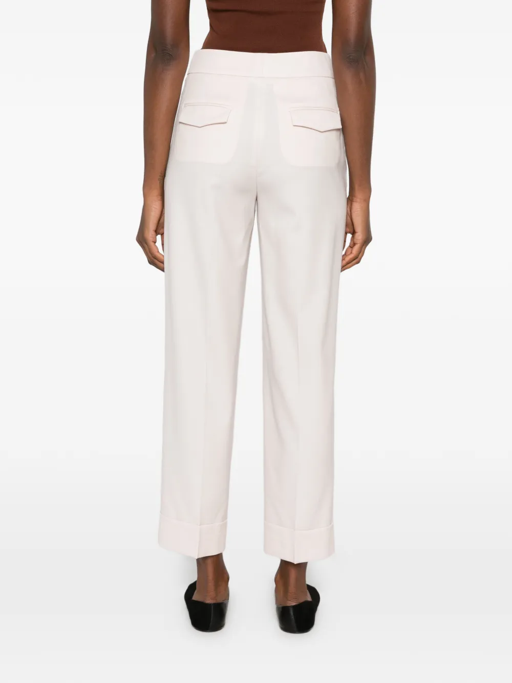 Peserico Broek met omgeslagen pijpen Beige