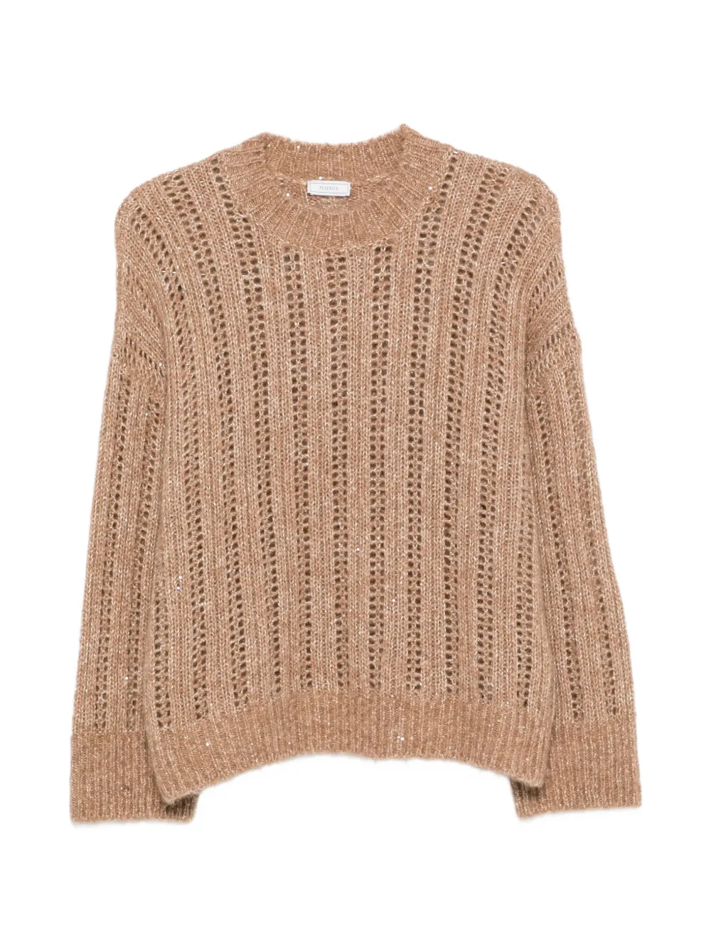 Peserico sequin-embellished open-knit sweater - Toni neutri