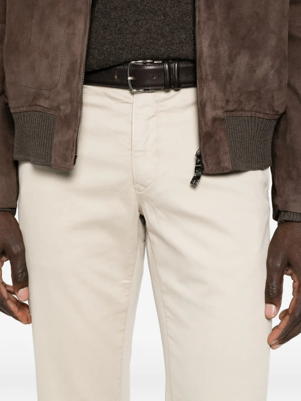 Incotex straight-leg chino trousers Beige