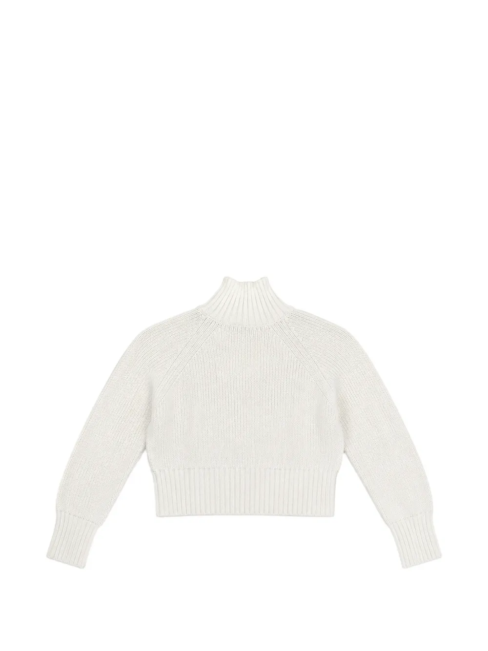 MSGM Kids Trui met logoprint en hoge hals Beige