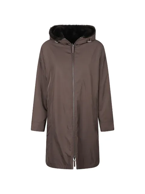 Yves Salomon reversible hooded shearling jacket
