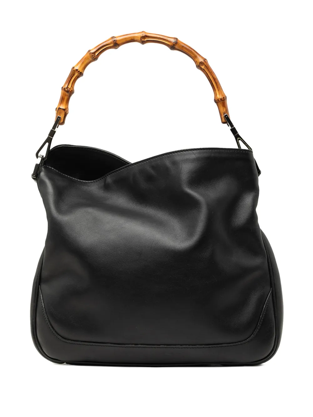 Gucci Pre-Owned 1980-1990 Calfskin Bamboo Web satchel - Black