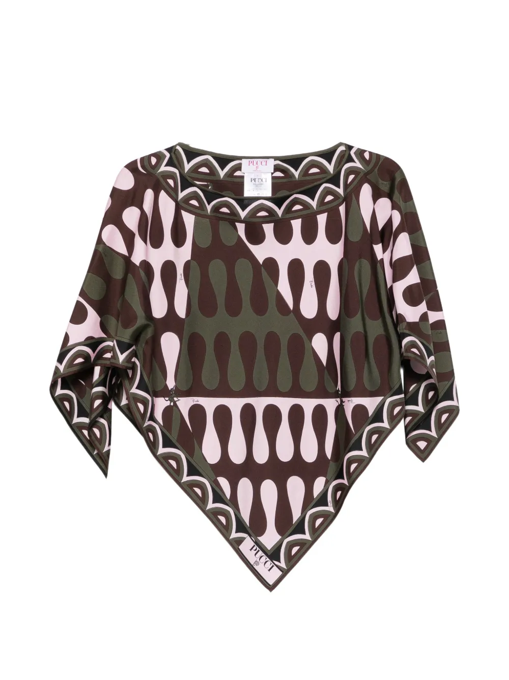 PUCCI Iride-print boat-neck blouse