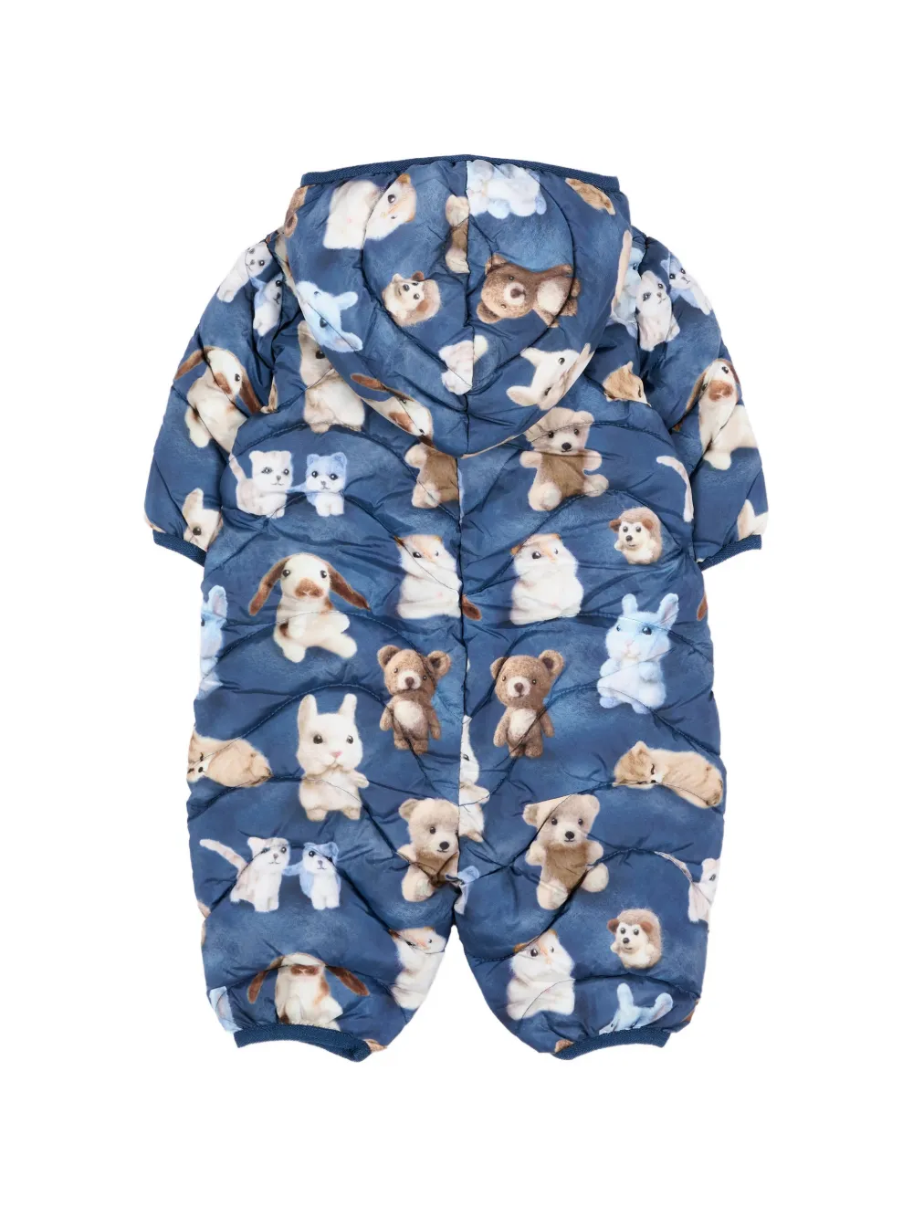 Molo Honesty gewatteerd skipak met dierenprint Blauw