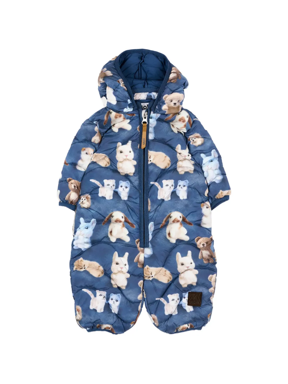 Molo animal-print quilted jacket - Blu