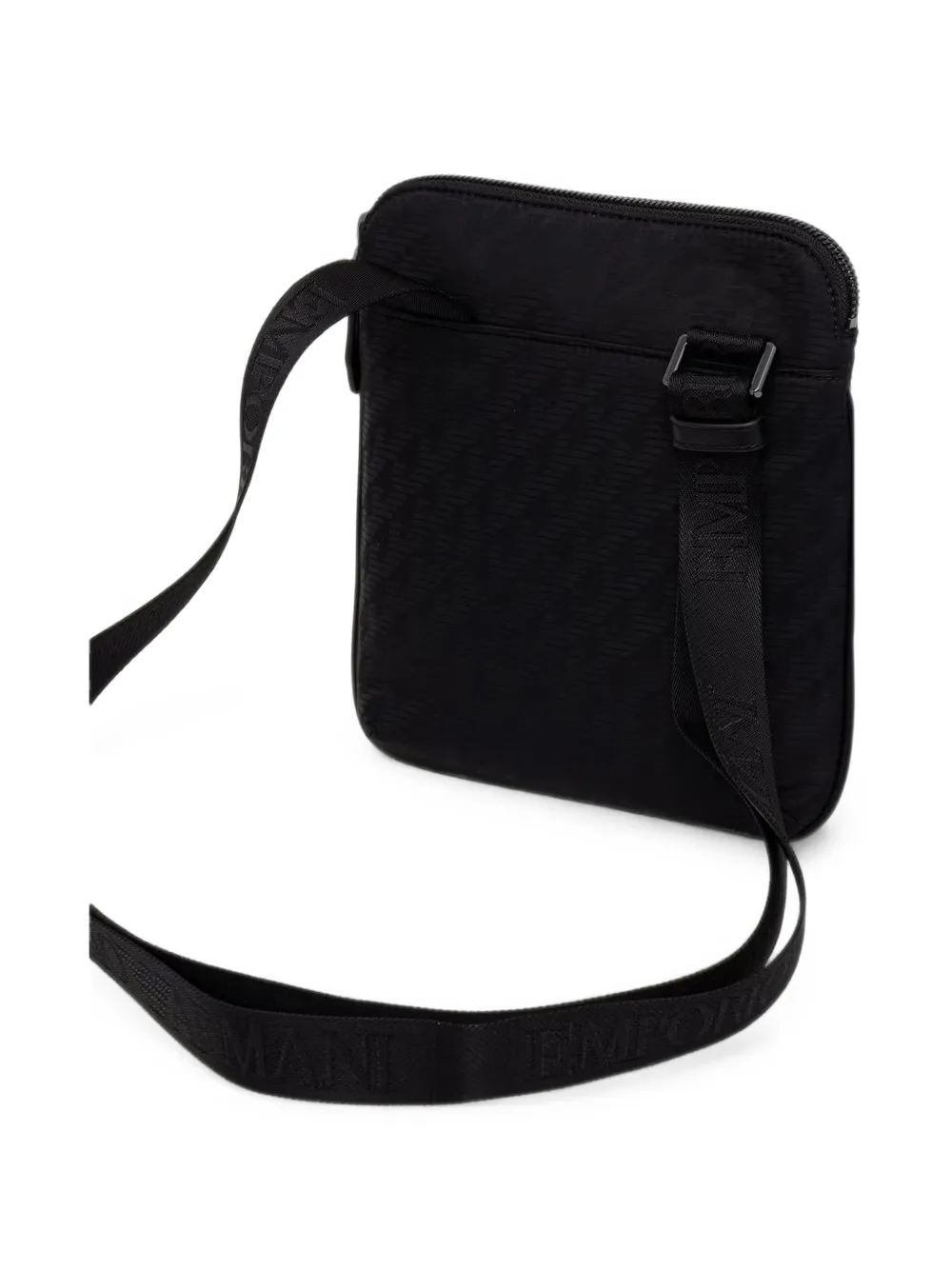 Emporio Armani monogram-pattern logo-plaque messenger bag