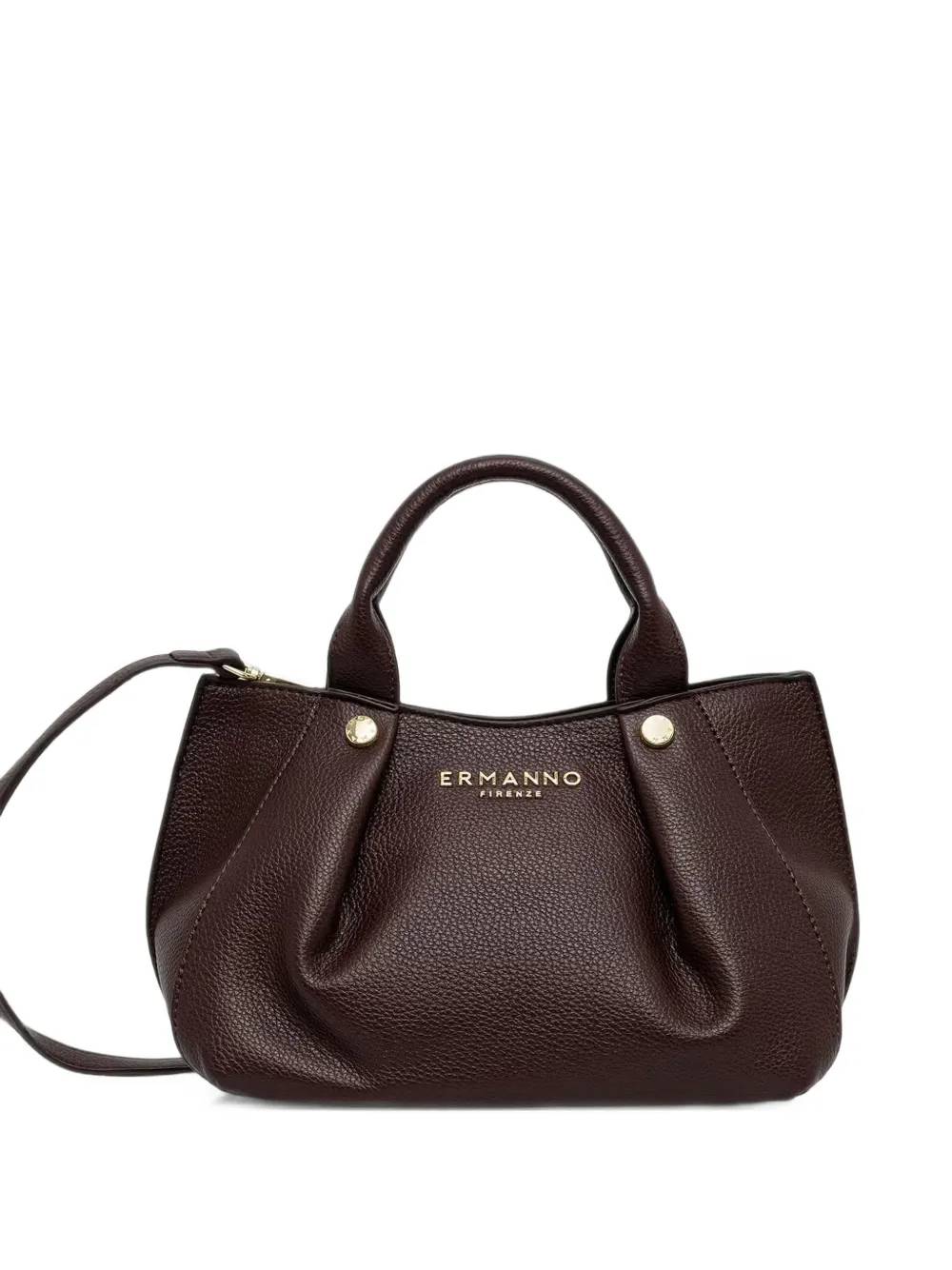 ERMANNO FIRENZE logo-plaque pleated tote bag - Marron ERMANNO FIRENZE logo-plaque pleated tote bag - Marron