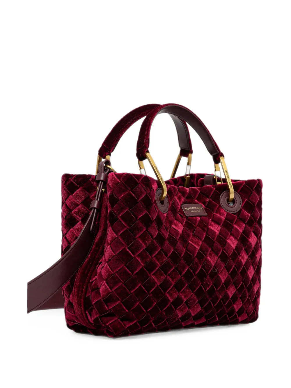 Emporio Armani Geweven shopper Rood