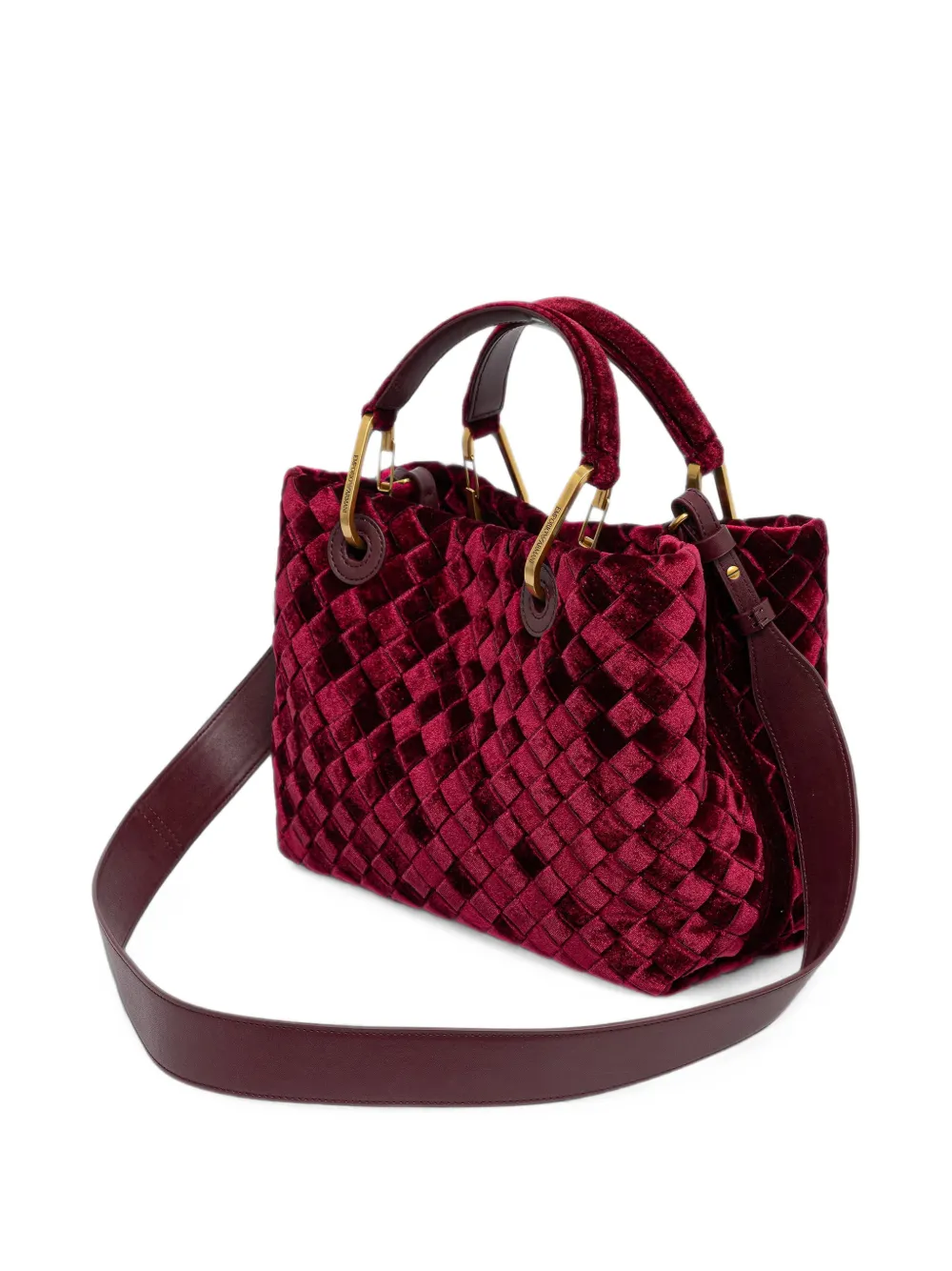 Emporio Armani Geweven shopper Rood