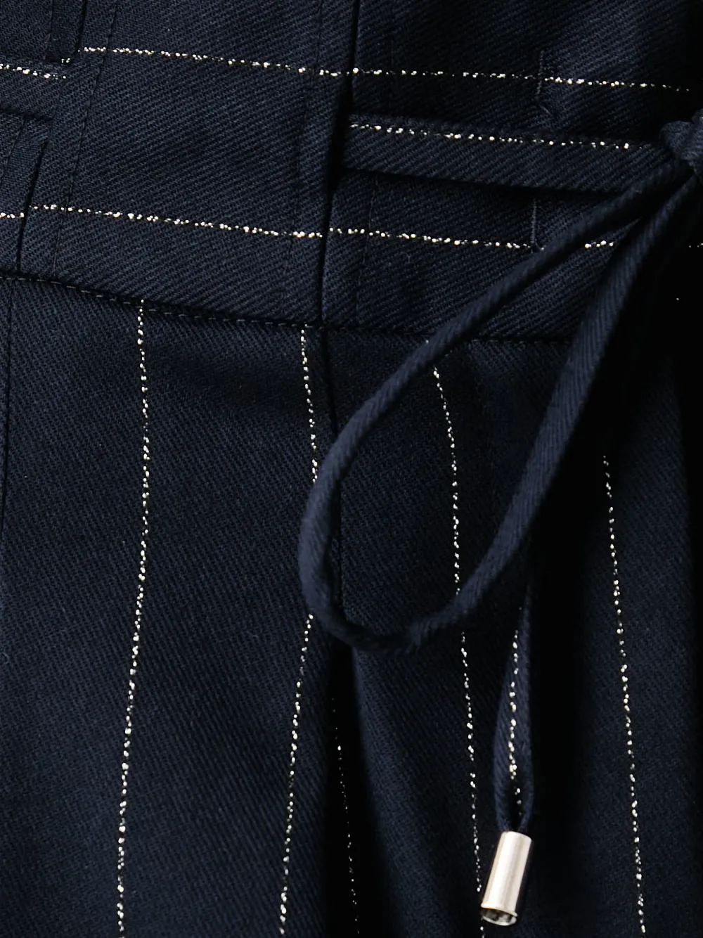 ERMANNO FIRENZE Palazzo broek met krijtstreep Blauw