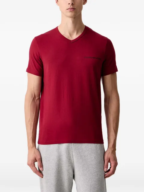 Emporio Armani pack de playeras con cuello en V y logo estampado (set de 2)