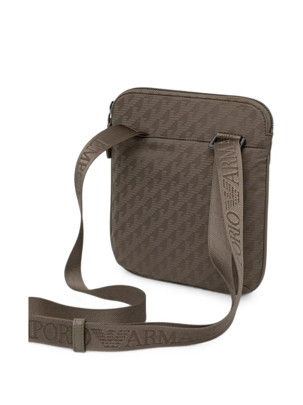 Emporio Armani logo-monogram messenger bag Bruin