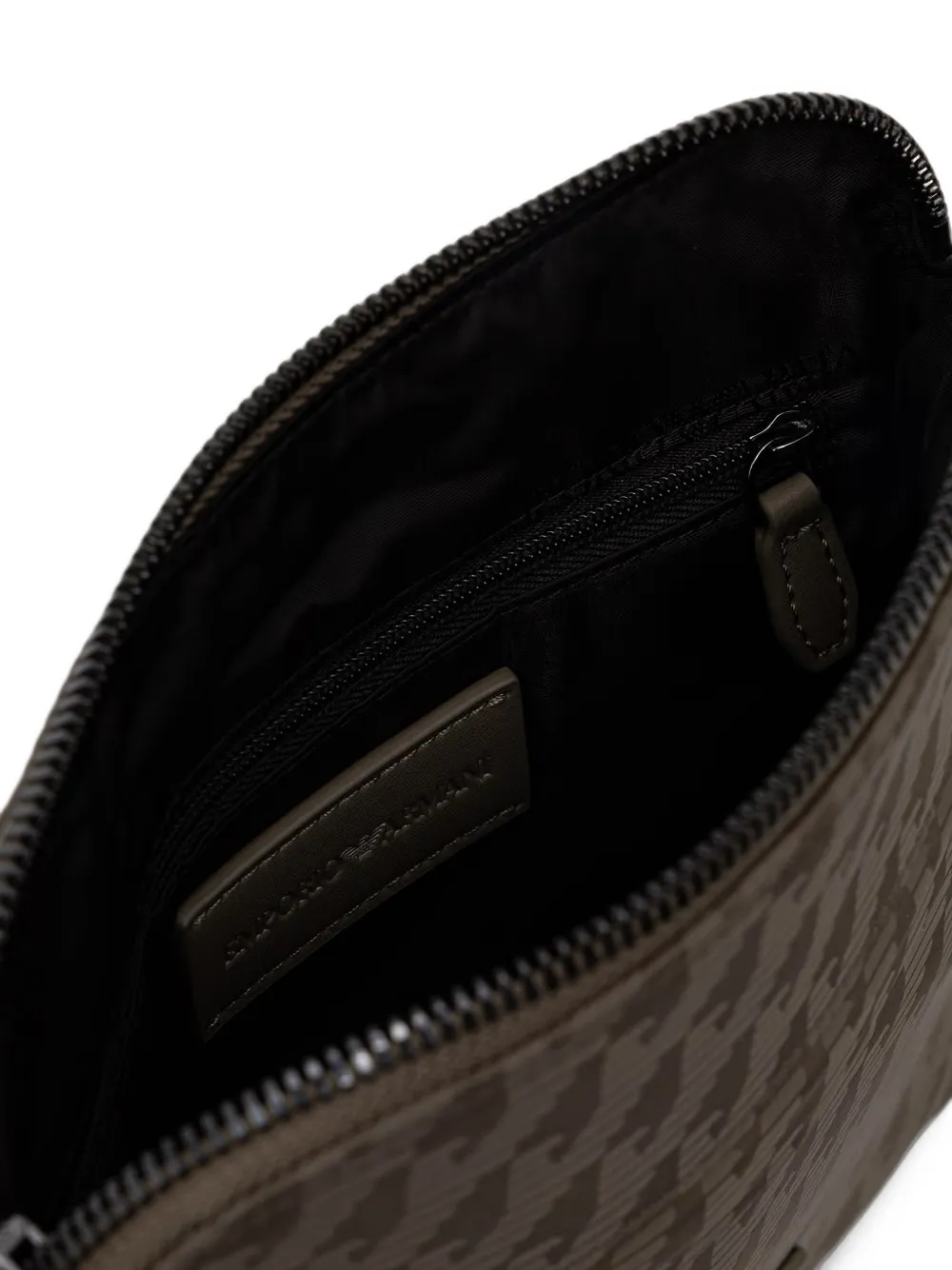 Emporio Armani logo-monogram messenger bag Bruin