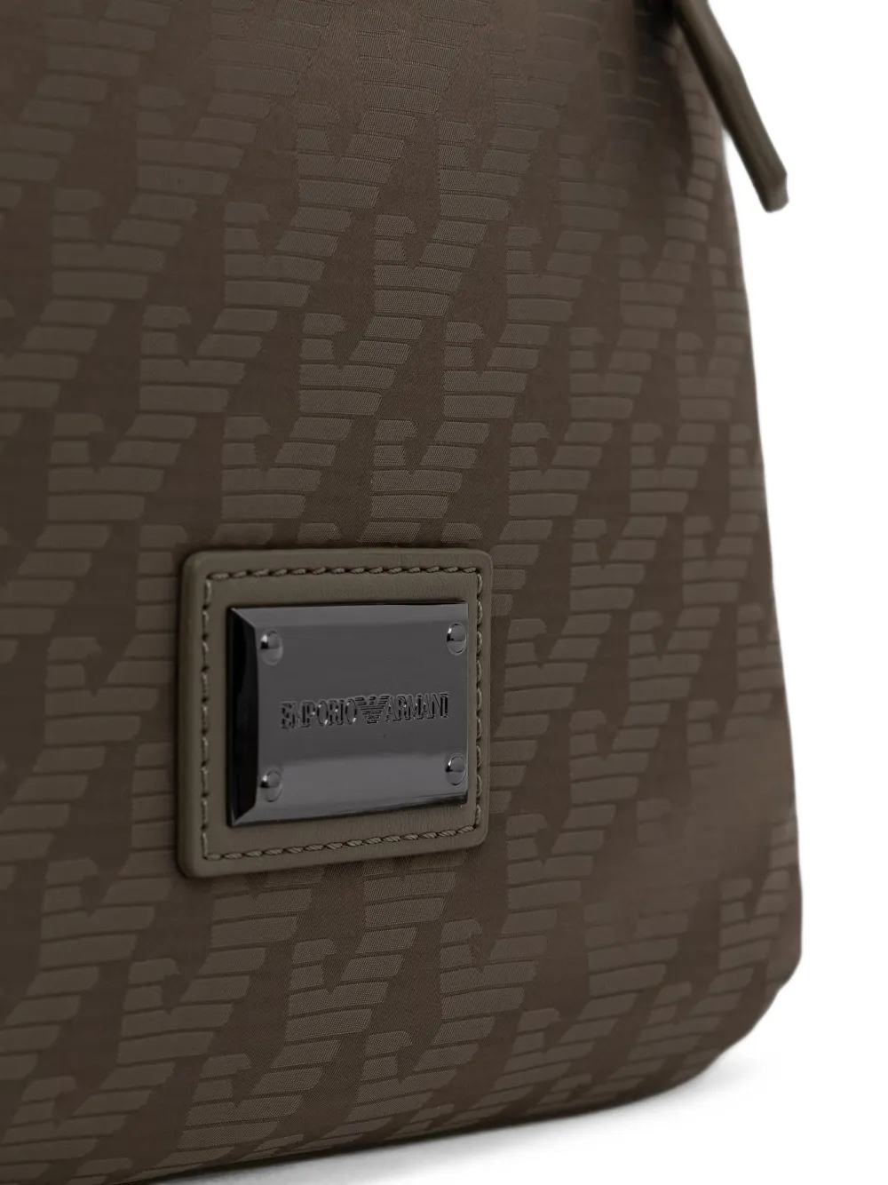 Emporio Armani logo-monogram messenger bag Bruin