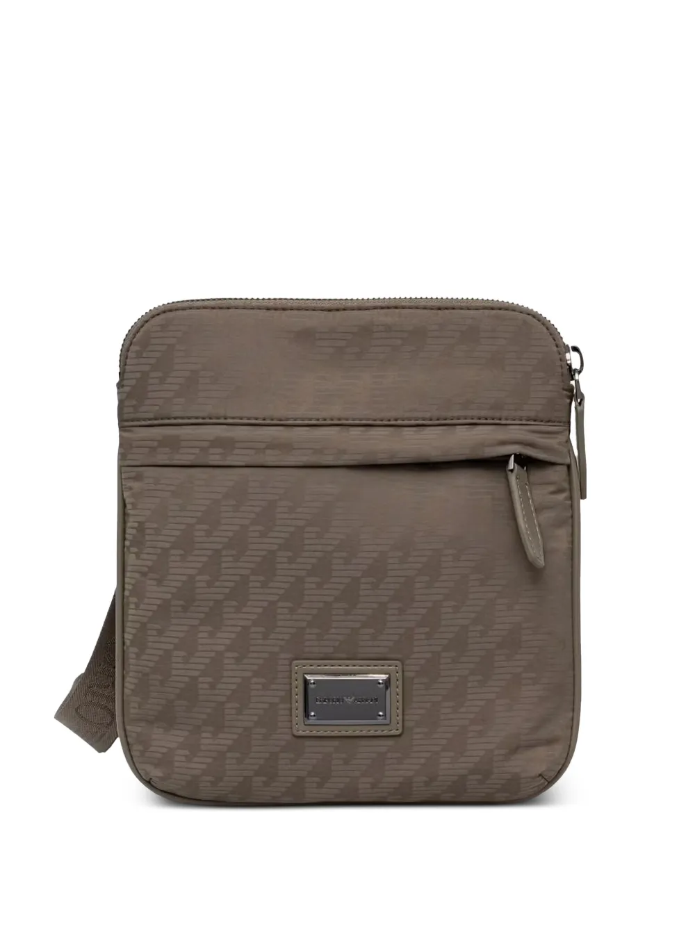 Emporio Armani Kuriertasche mit Monogramm - Braun