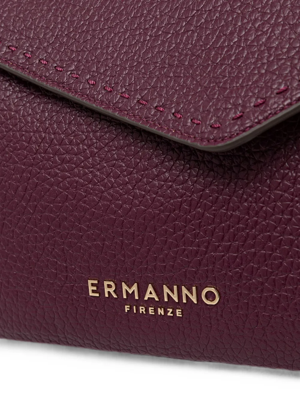 ERMANNO FIRENZE Bewerkte schoudertas met gevlochten handgreep Paars