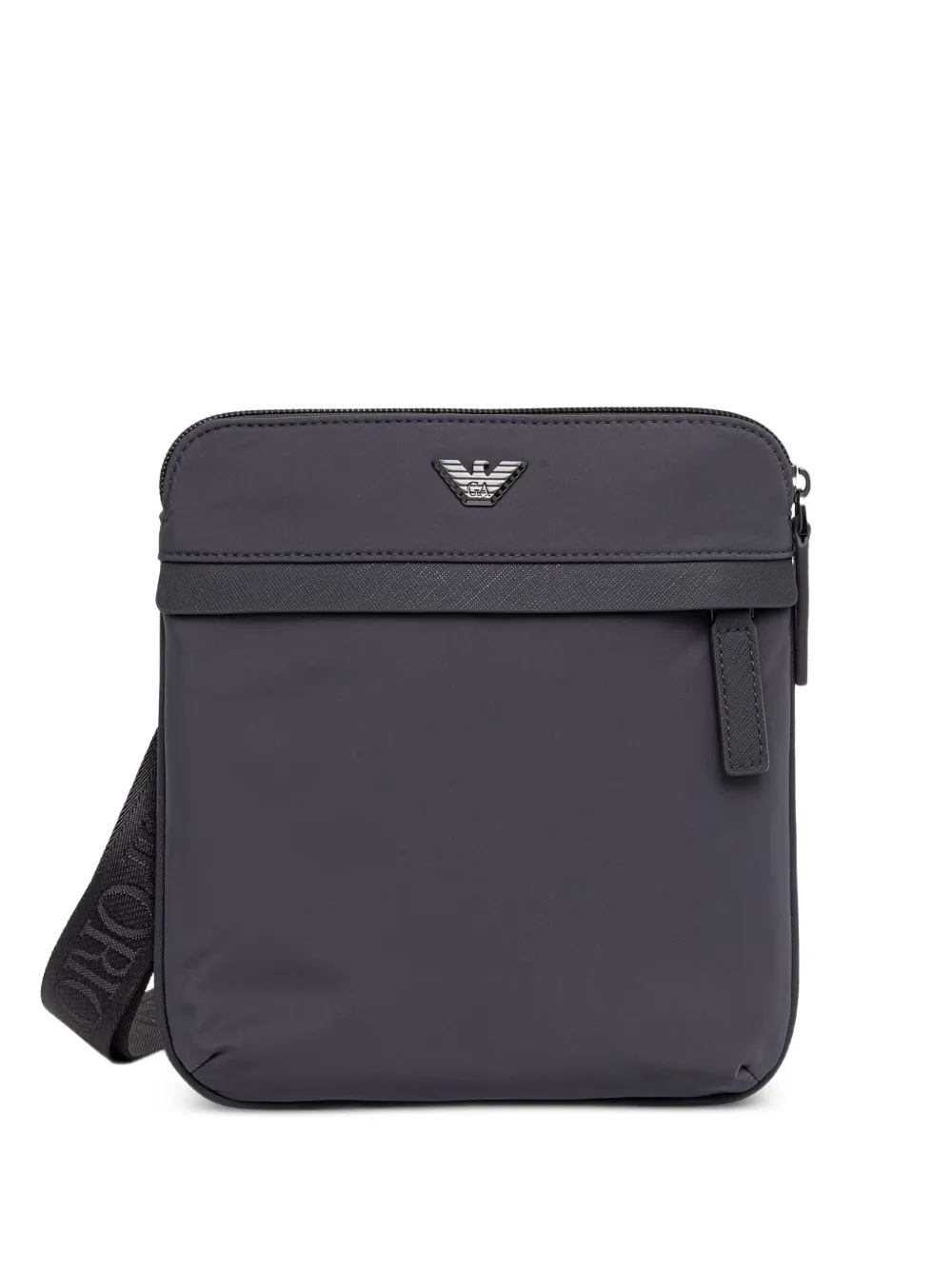 Emporio Armani logo-plaque messenger bag - Grigio