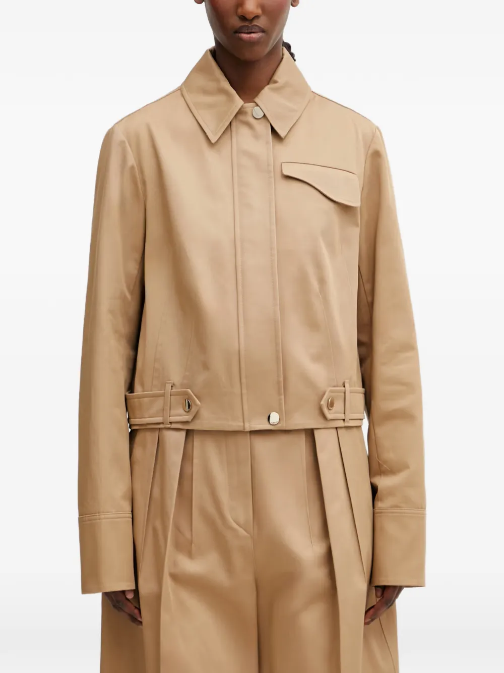 Sportmax belted flap-pocket jacket