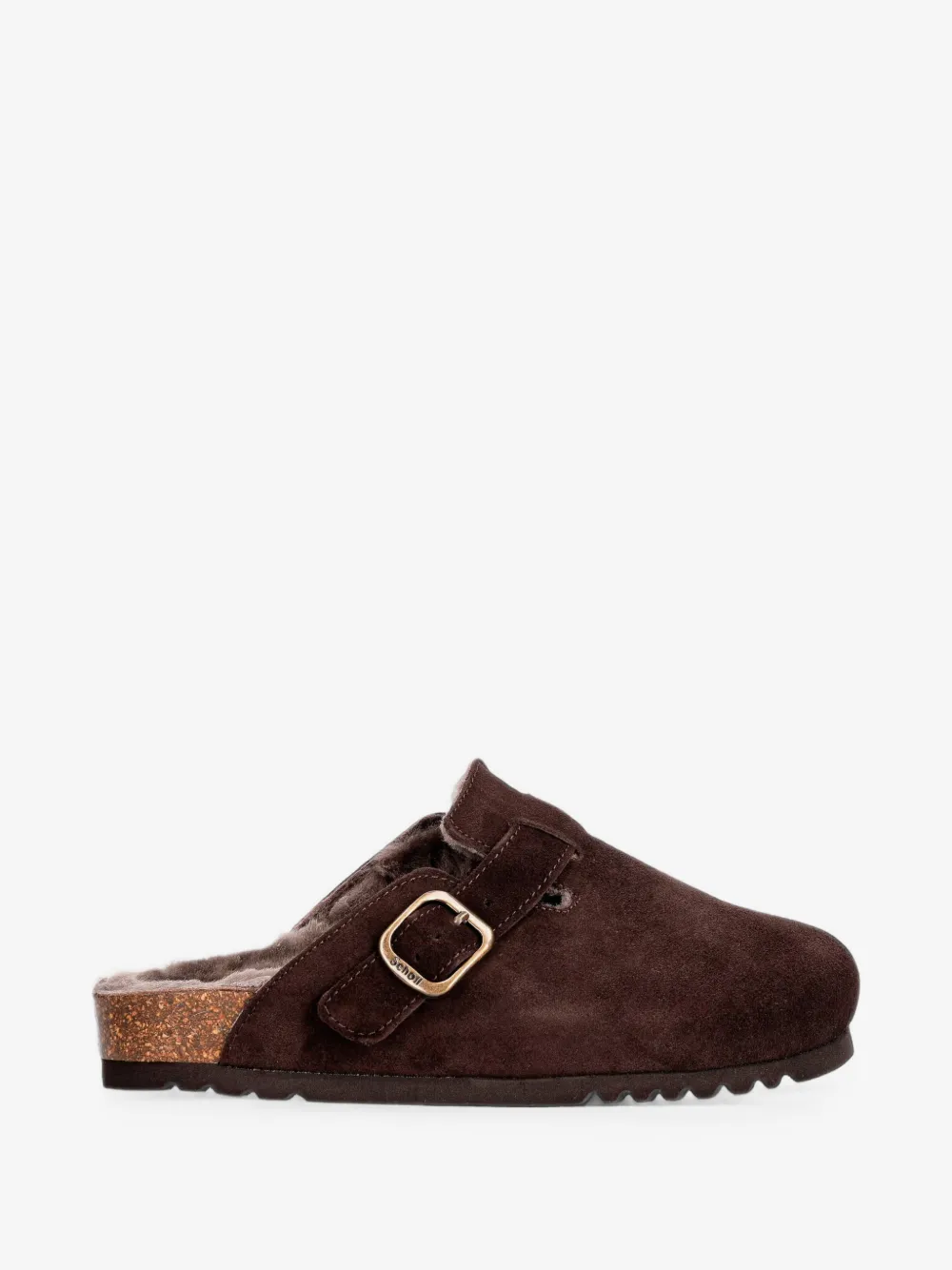 Fae Fur buckle-fastening suede mules