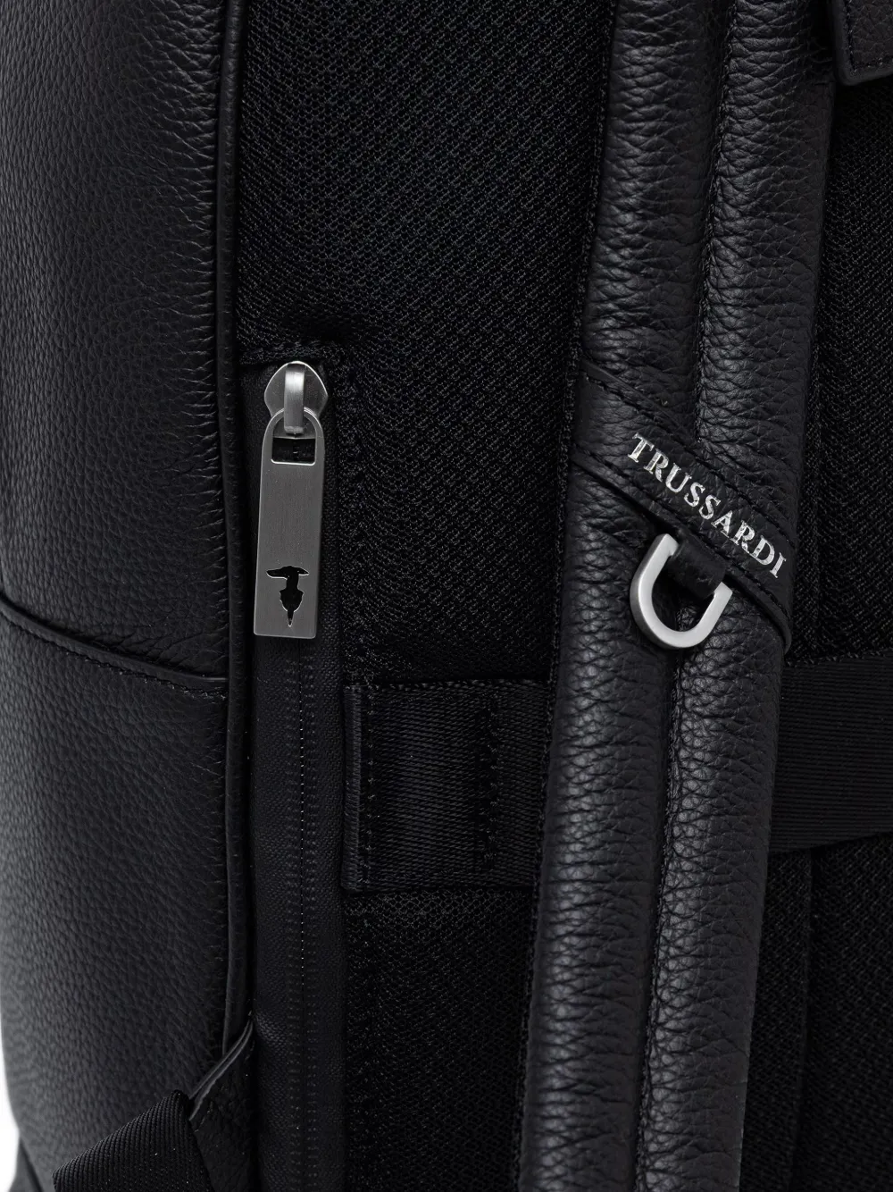 Trussardi Rugzak met logo-plakkaat en textuur Zwart