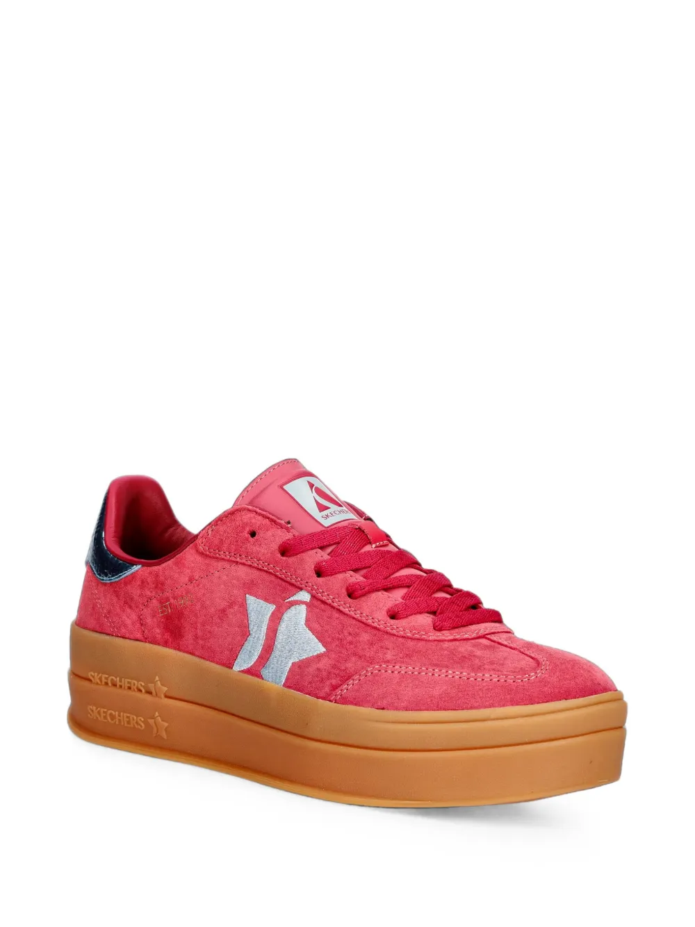 Skechers Academy HI Elevated Essence logo-patch platform sneakers Roze