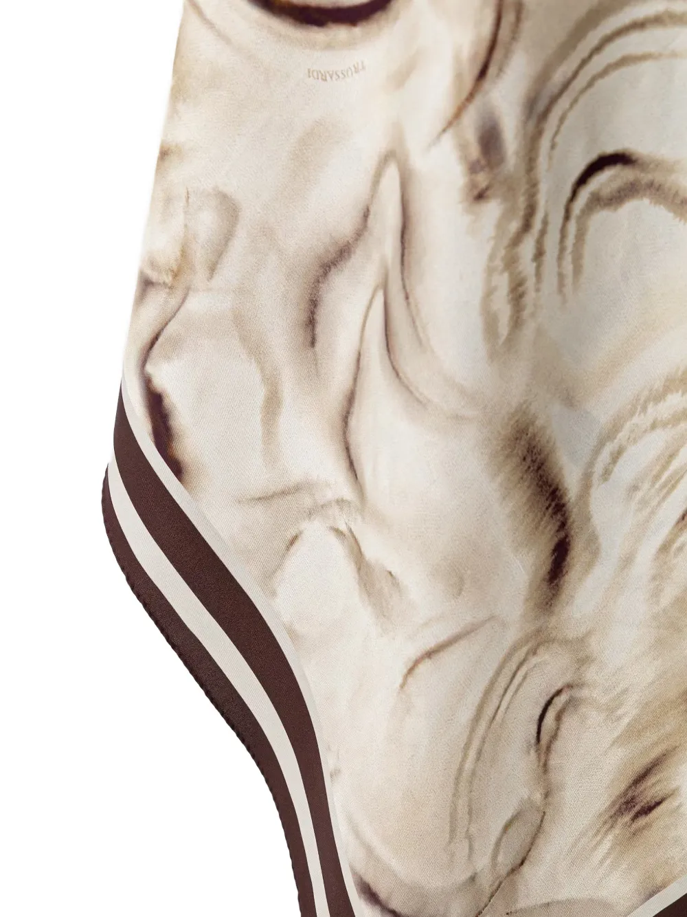 Trussardi Sjaal met marmerprint en afwerking Beige