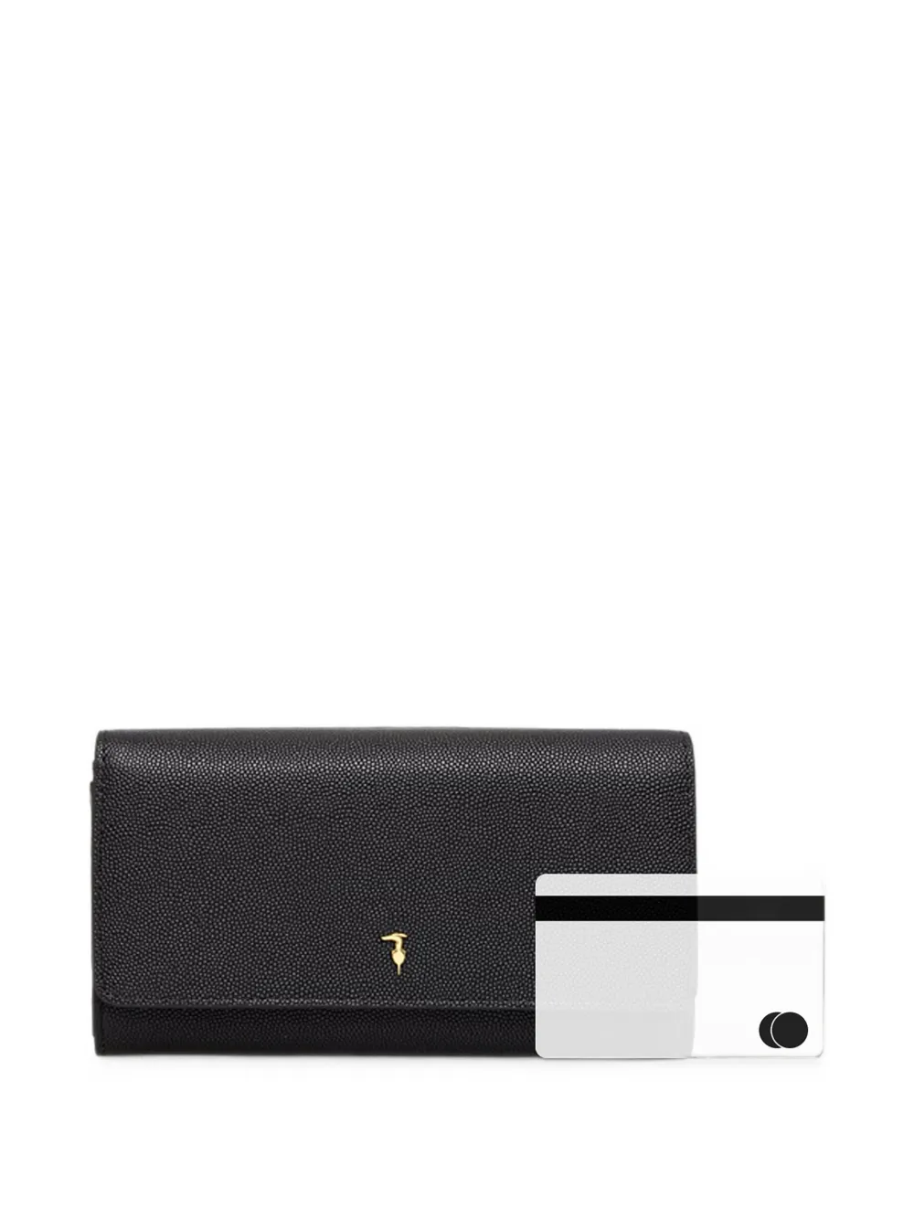 Trussardi Cameo portemonnee met korreleffect en logo-plakkaat Zwart