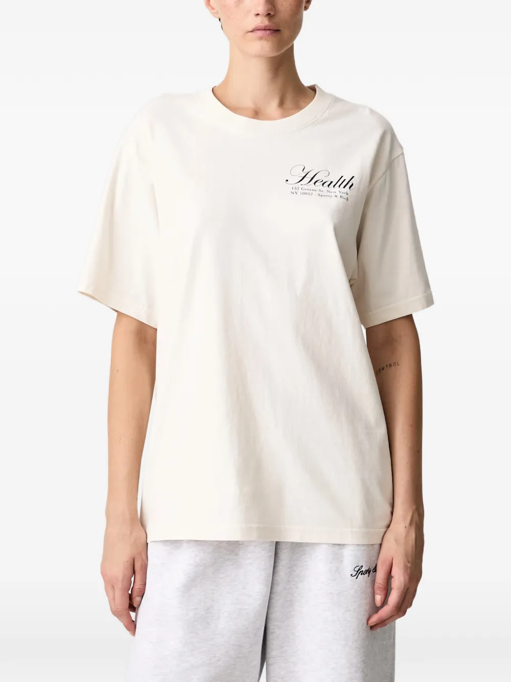 Sporty & Rich NY T-shirt met logo-print Wit