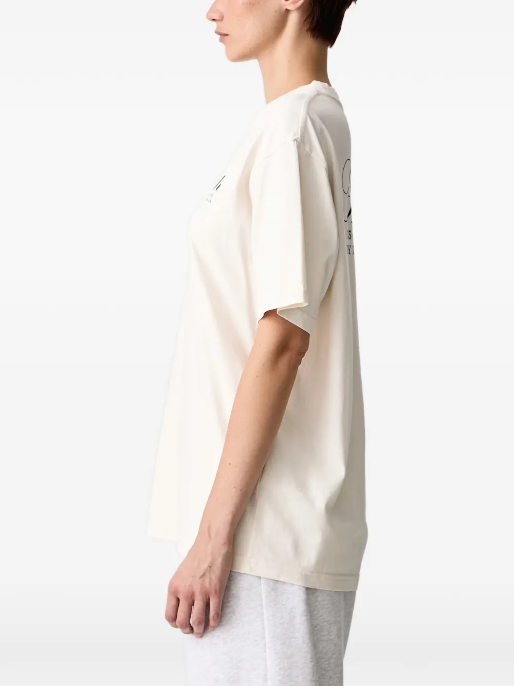 Sporty & Rich NY T-shirt met logo-print Wit