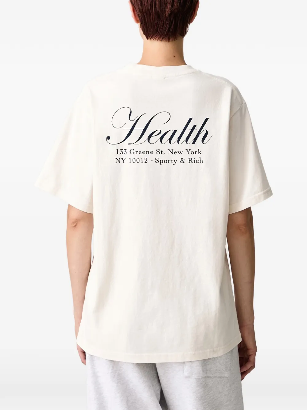 Sporty & Rich NY T-shirt met logo-print Wit