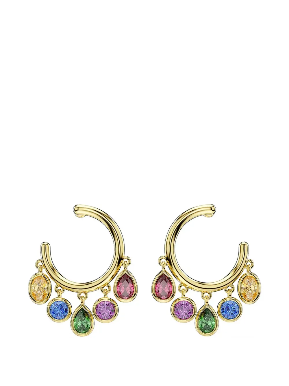 Swarovski Imber crystal-embellished charm hoop earrings