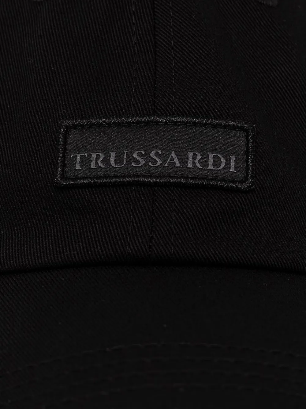 Trussardi Honkbalpet met logopatch Zwart