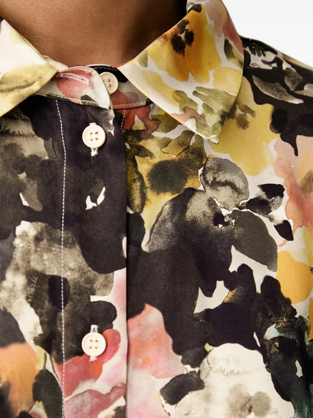 Stine Goya Overhemd met bloemenprint Beige