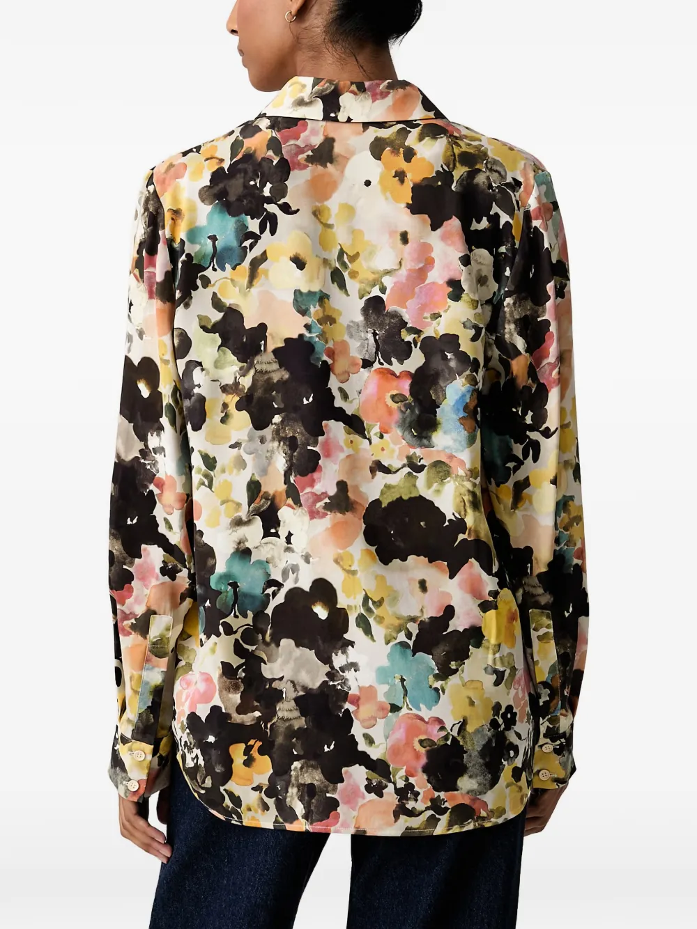 Stine Goya Overhemd met bloemenprint Beige