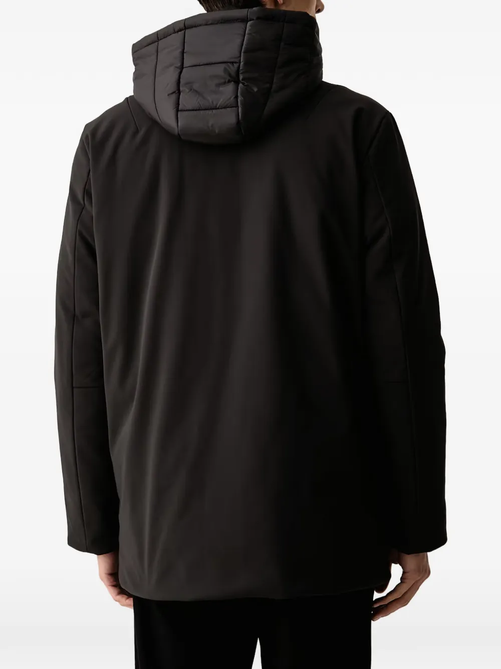 Trussardi hooded padded jacket Zwart