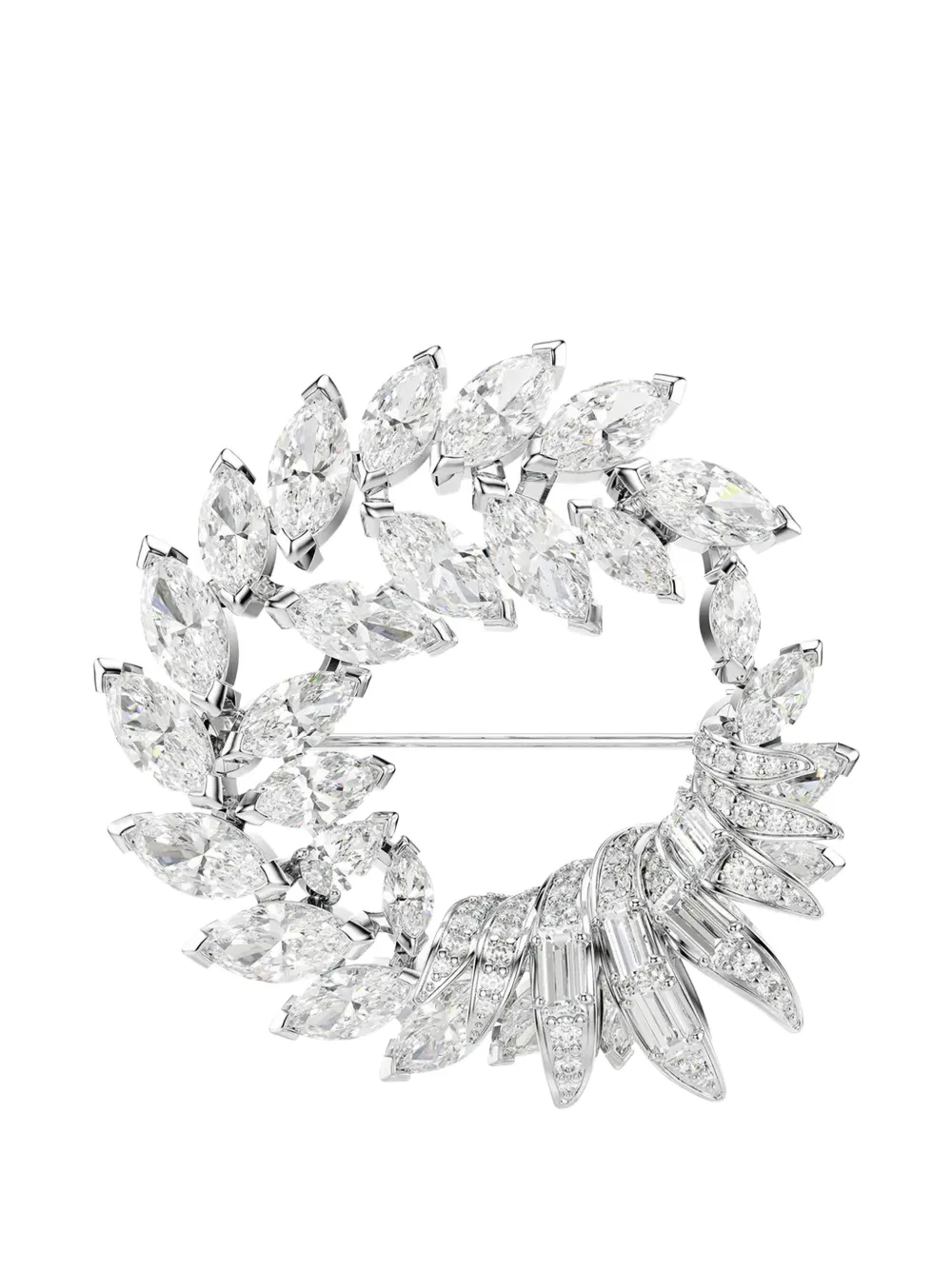 Swarovski Mesmera crystal-embellished wreath brooch