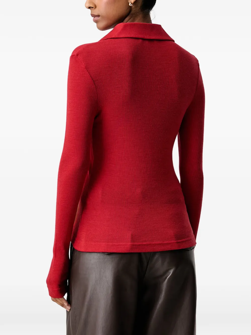 Stine Goya Ribgebreide polotop Rood