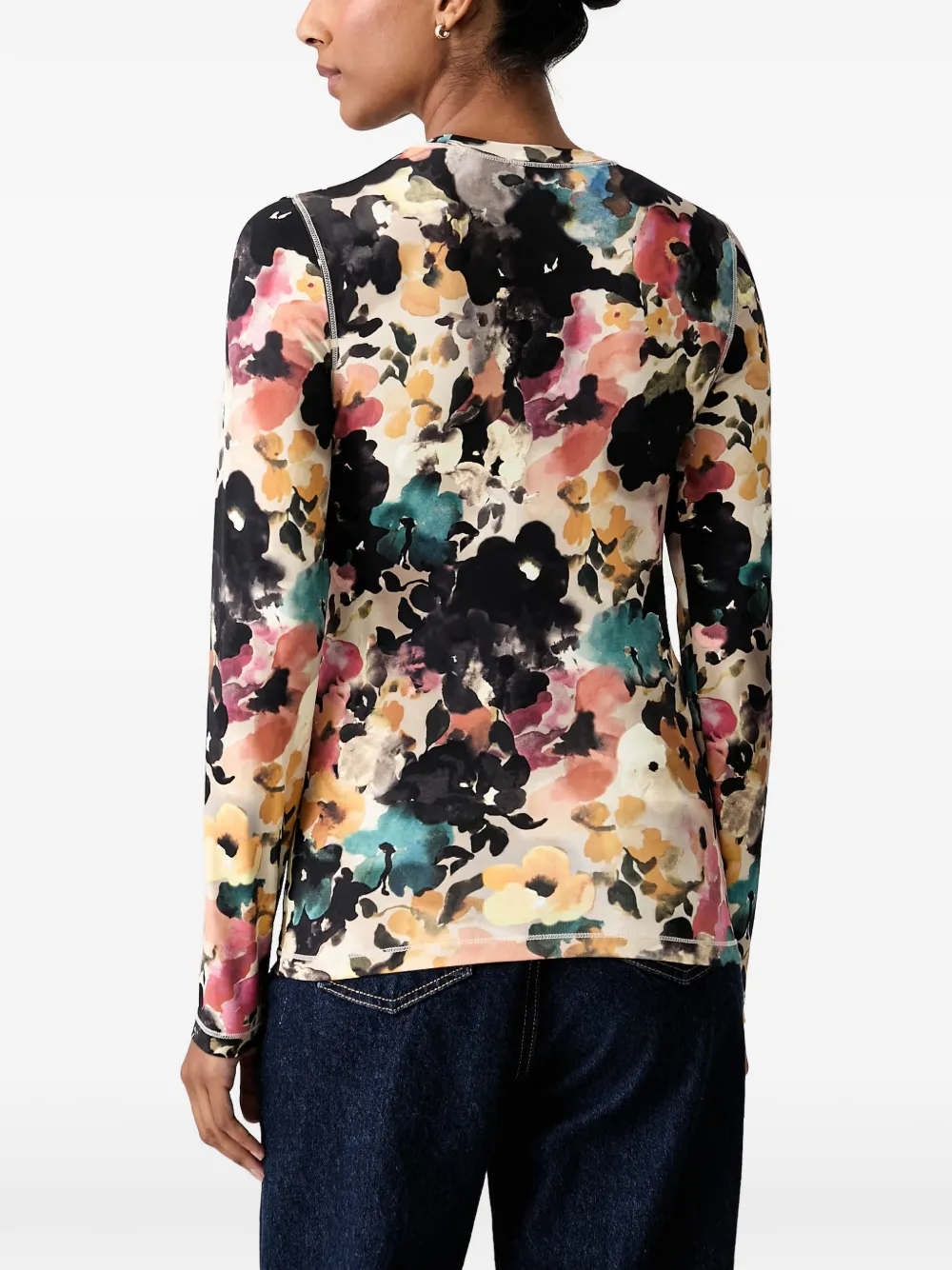 Stine Goya T-shirt met bloemenprint Beige