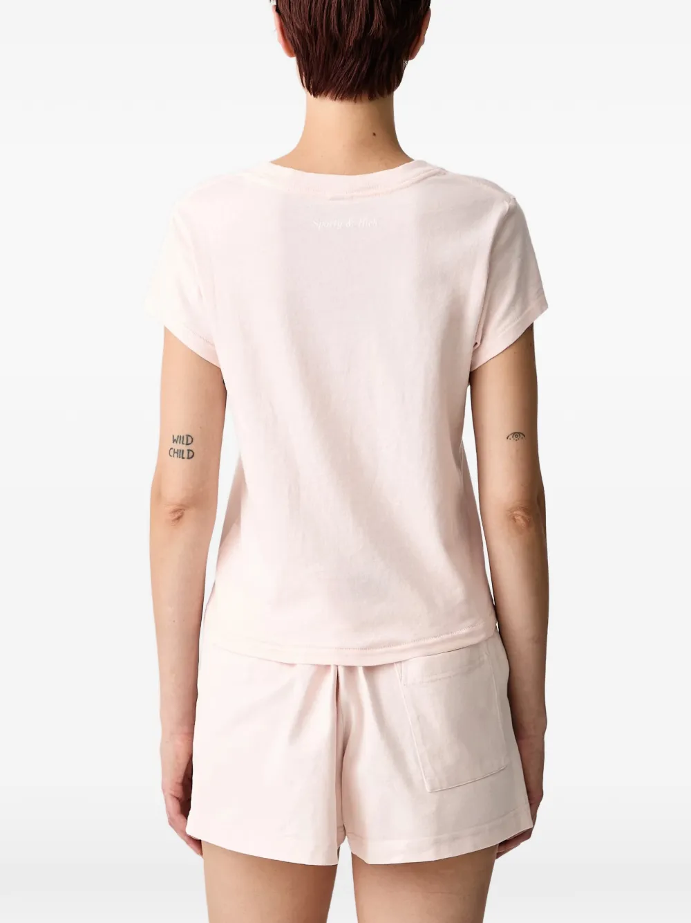 Sporty & Rich Be Nice T-shirt met tekst Roze