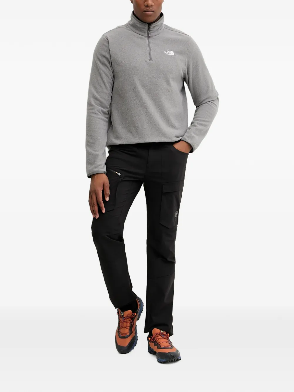The North Face Glacier fleecetrui met kwartrits Grijs