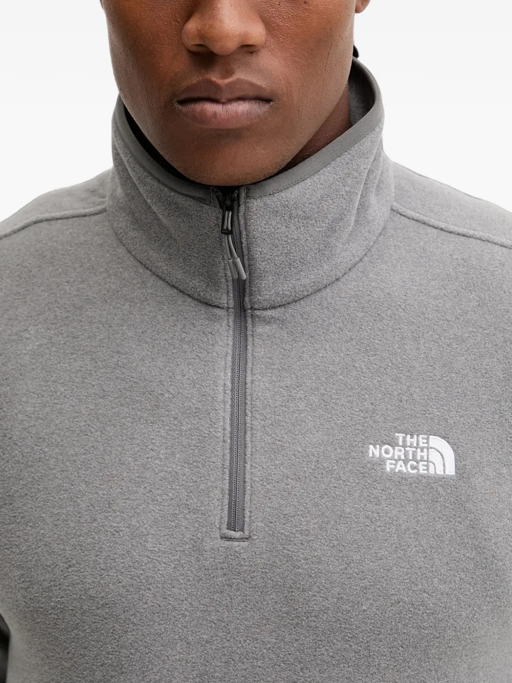 The North Face Glacier fleecetrui met kwartrits Grijs