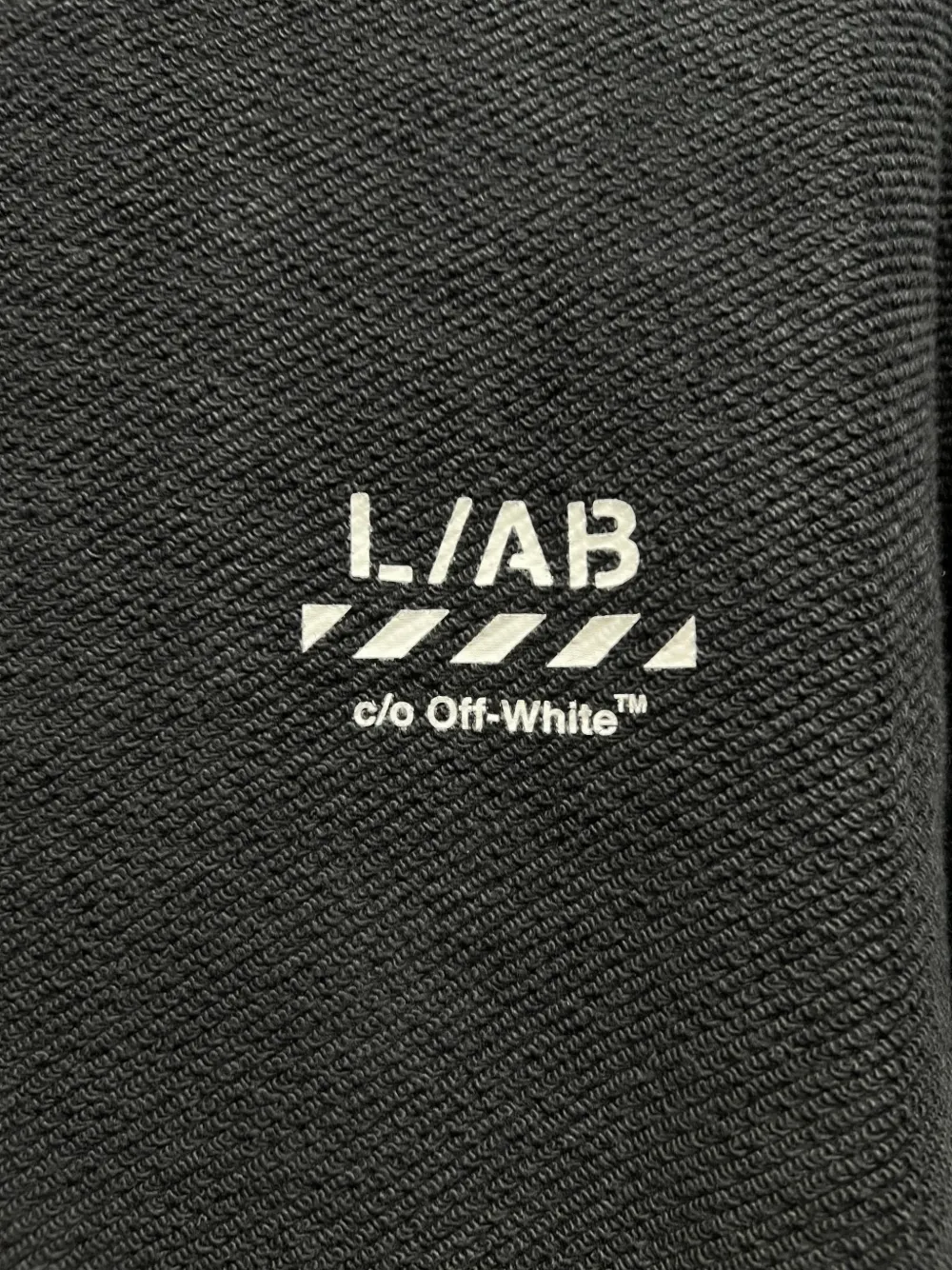 Off-White reverse logo-print hoodie Zwart